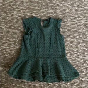 Peplum Top - Dark Green
